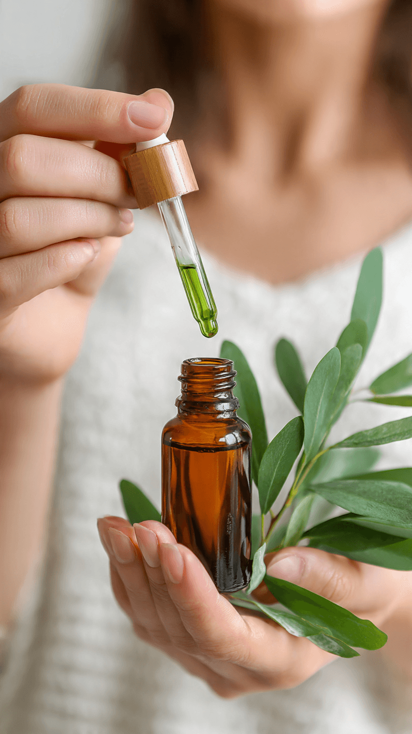 Die besten Haaröle für trockenes Haar 2026 ✨ beautiful woman holding jojoba oil dropper