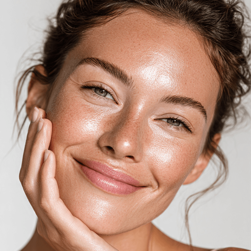 beautiful woman with fresh clean face