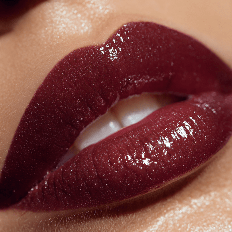 close up on lips with dark